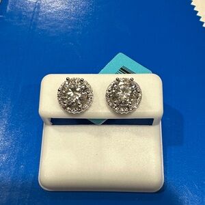 Sterling Silver Moissanite Earrings